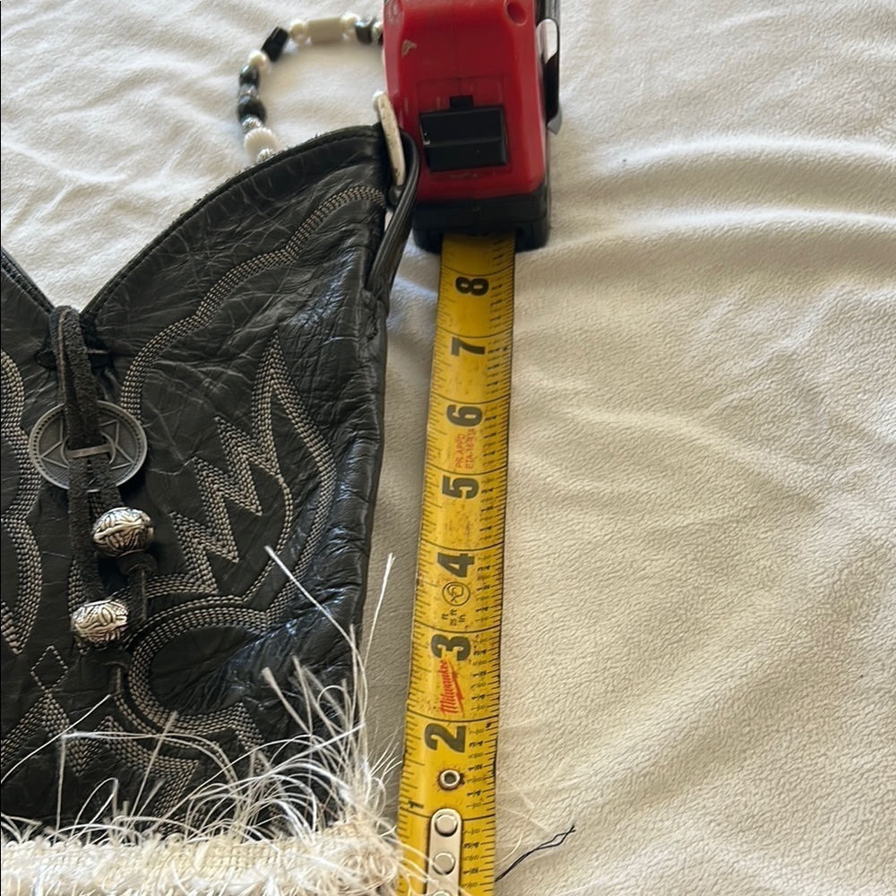 Tony Lama Black Leather Crossbody Bag - Picture 9 of 11